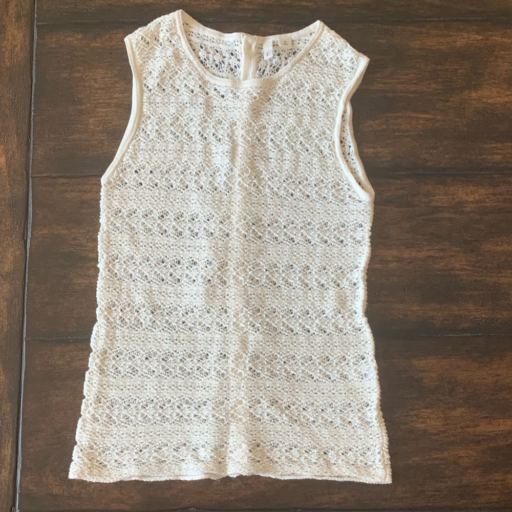 White crochet tank top